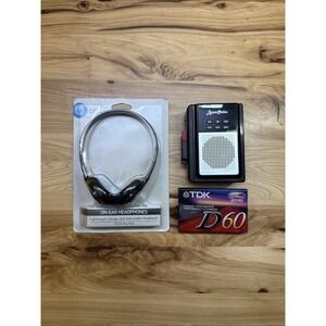 Byron Statics Portable Cassette Player w/ USB Display & Built-in Speaker Record